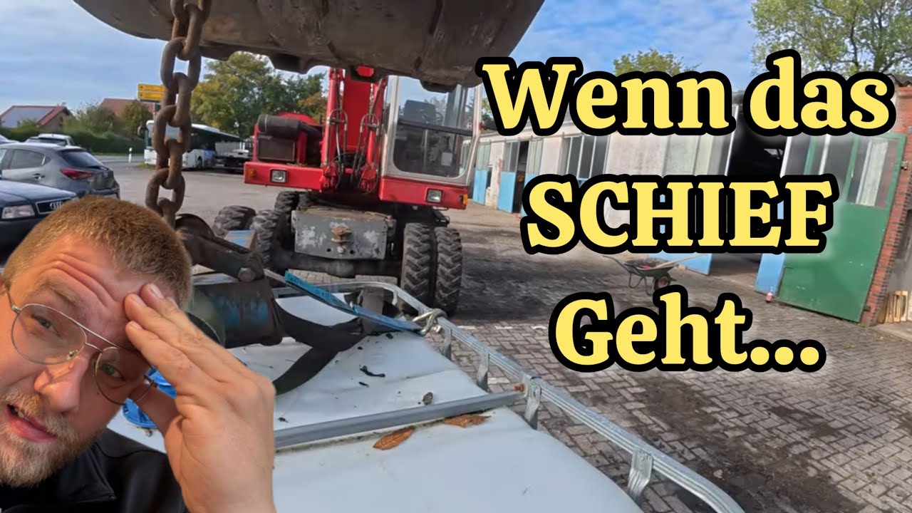 Gefahrgut Fass kippt fast vom Bagger!! Aufräumteam am Limit…