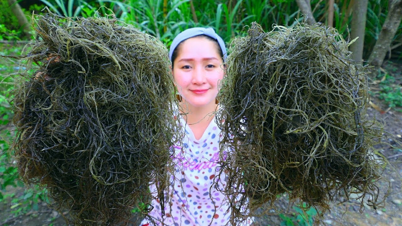 Yummy Sea Weed Salad Cooking Shrimp - Sea Weed Salad - Cooking With Sros