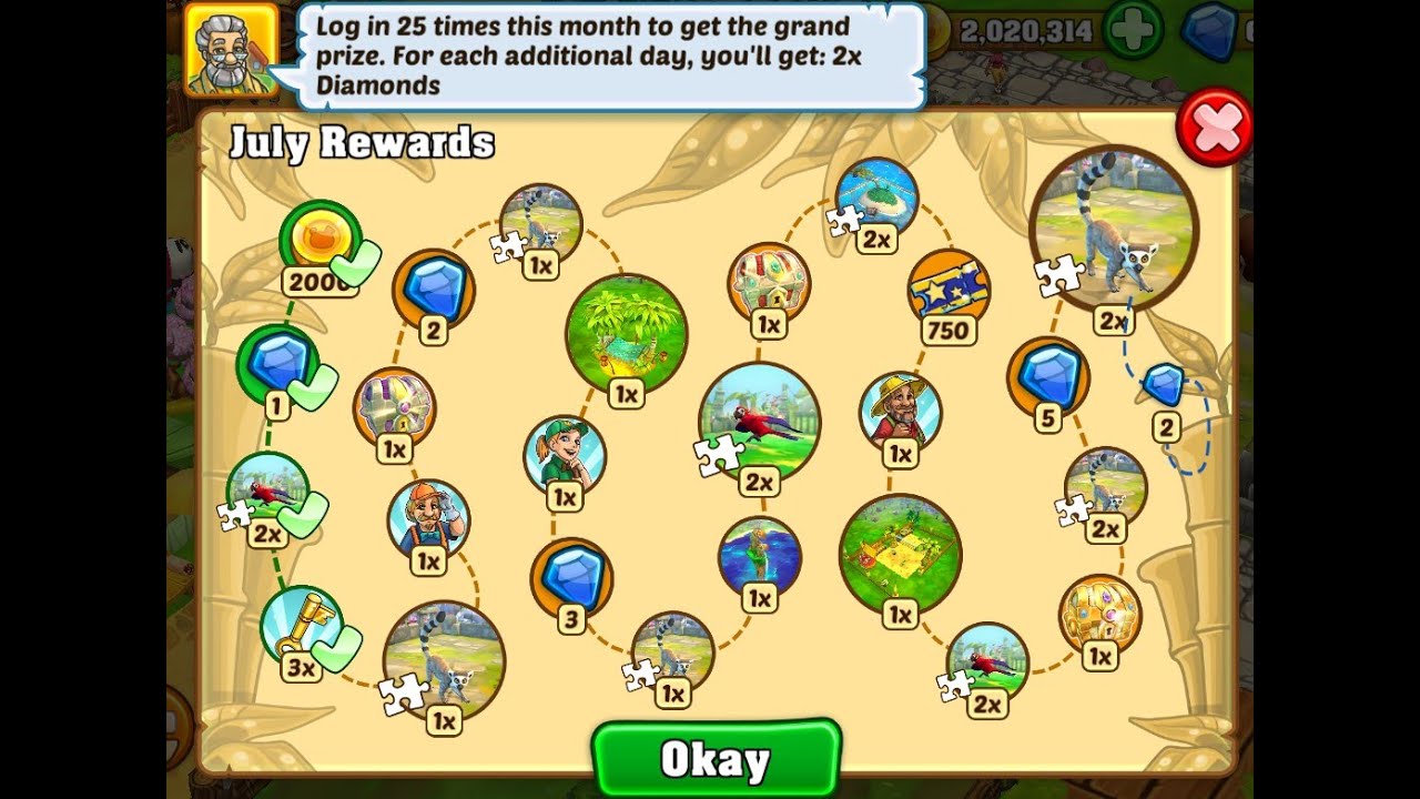 Zoo 2 Animal park online - July '22 rewards - ITEMS WORTH 350+ DIAMONDS FREE