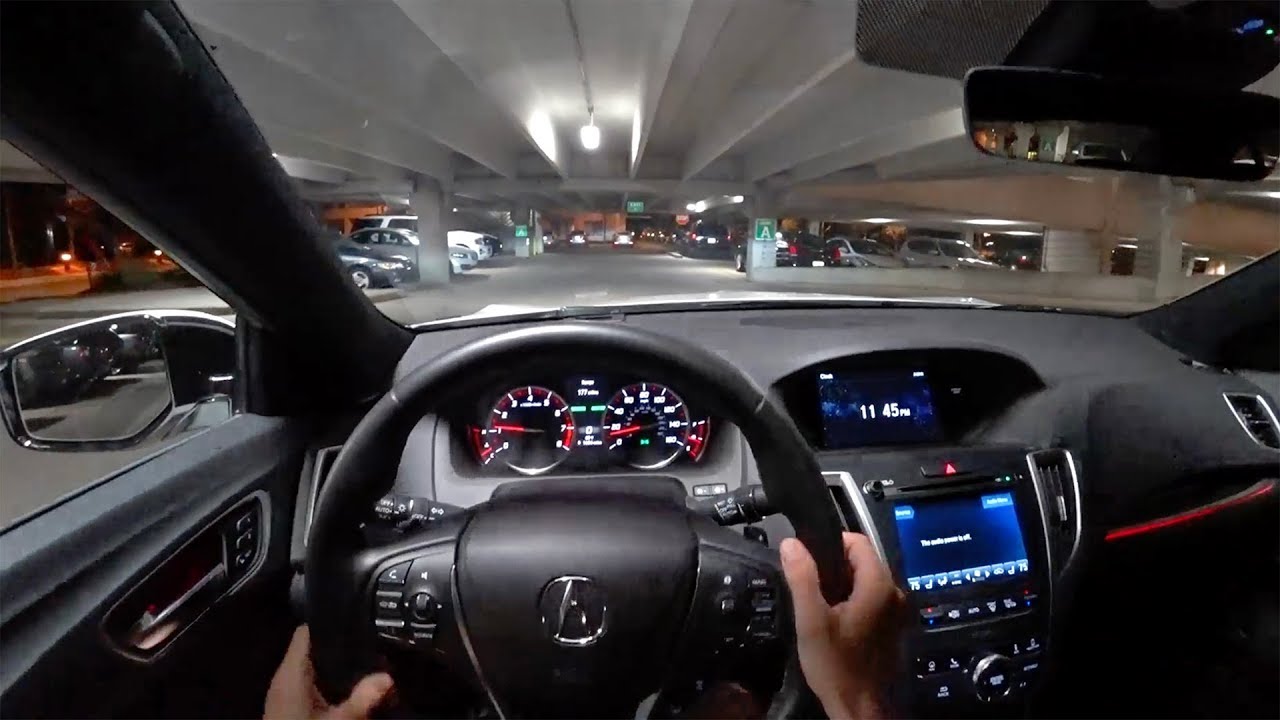 2018 Acura TLX V-6 SH-AWD A-Spec - POV Night Drive (Binaural Audio)