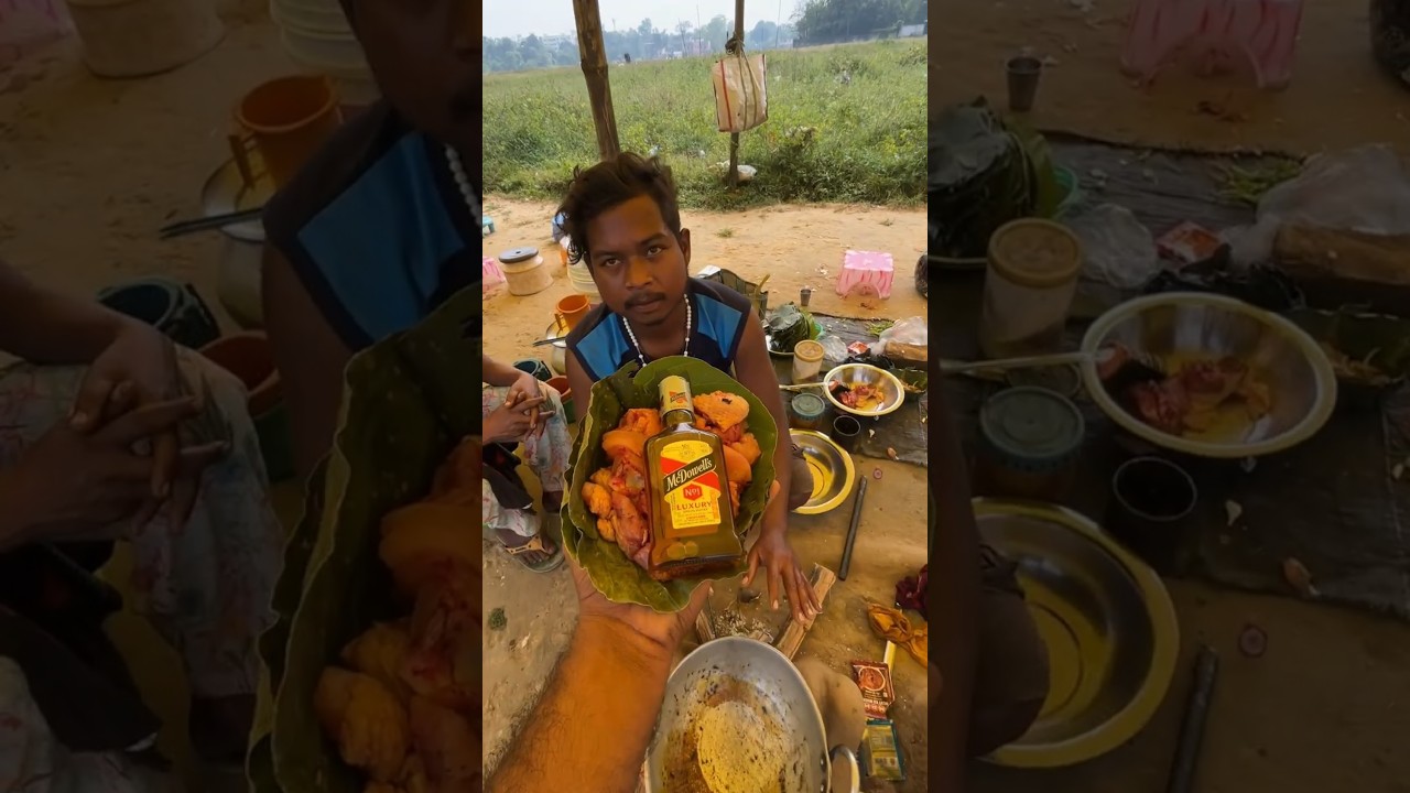 Jharkhand Tribal Market Desi Style Daru Chicken Chakna Recipe | Tribal Food