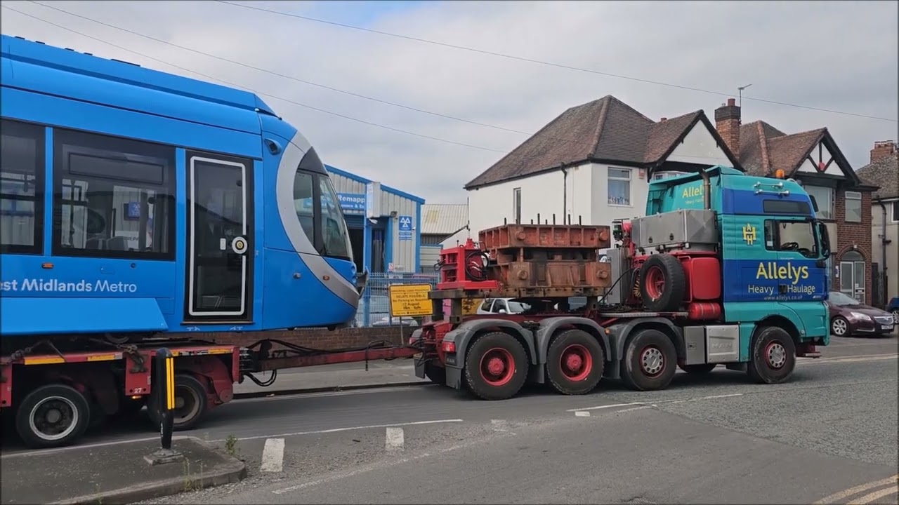 West Midlands Metro: CAF Urbos 26 on the move to storage on Thursday 17th August 2023