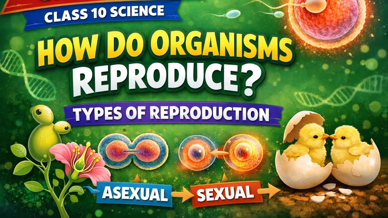 Class 10 Science Chapter 8 | Types of Reproduction | How Do Organisms Reproduce?