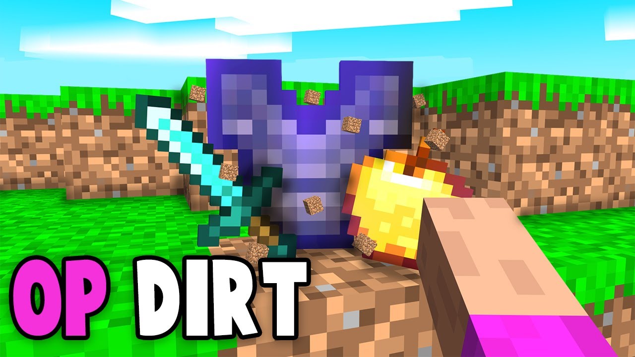 Minecraft But Dirt Drops OP LOOT!