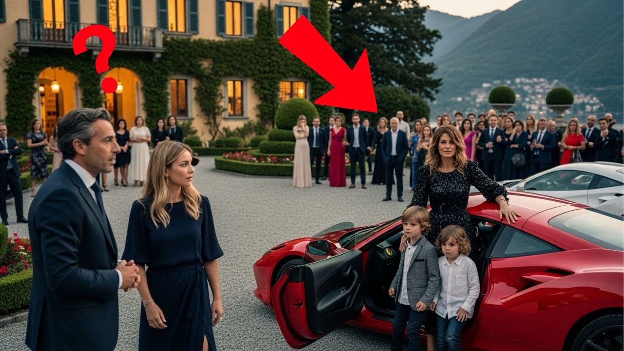 MILIONARIO INVITA EX MOGLIE POVERA… MA LEI ARRIVA IN FERRARI CON I GEMELLI E ZITTISCE TUTTI!