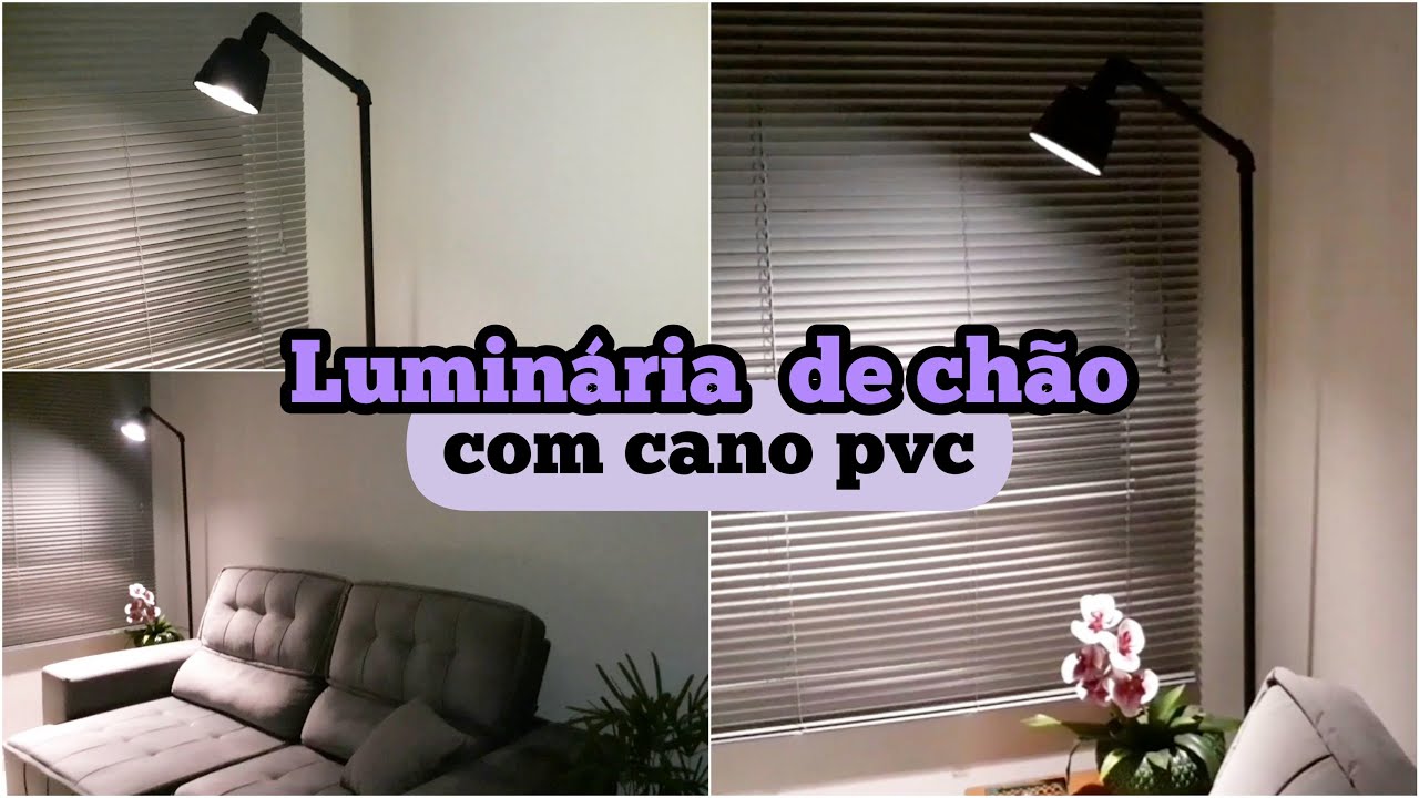 LUMINARIA DE CHÃO COM CANO PVC | DIY | FICOU LINDA | FAÇA VOCE MESMO | Criando Com As Rosa