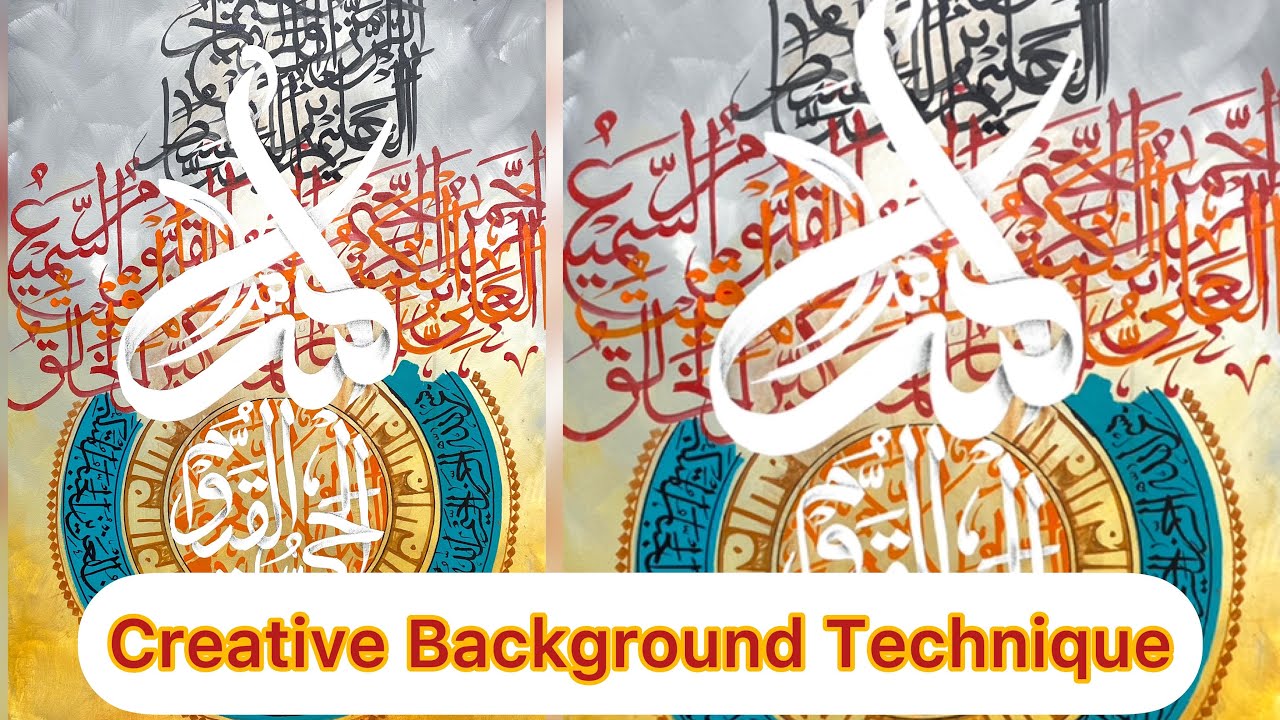 How To Create Modern Background/ Painting With Acrylics (Muhammad Amjad Alvi ) Urdu/hindi