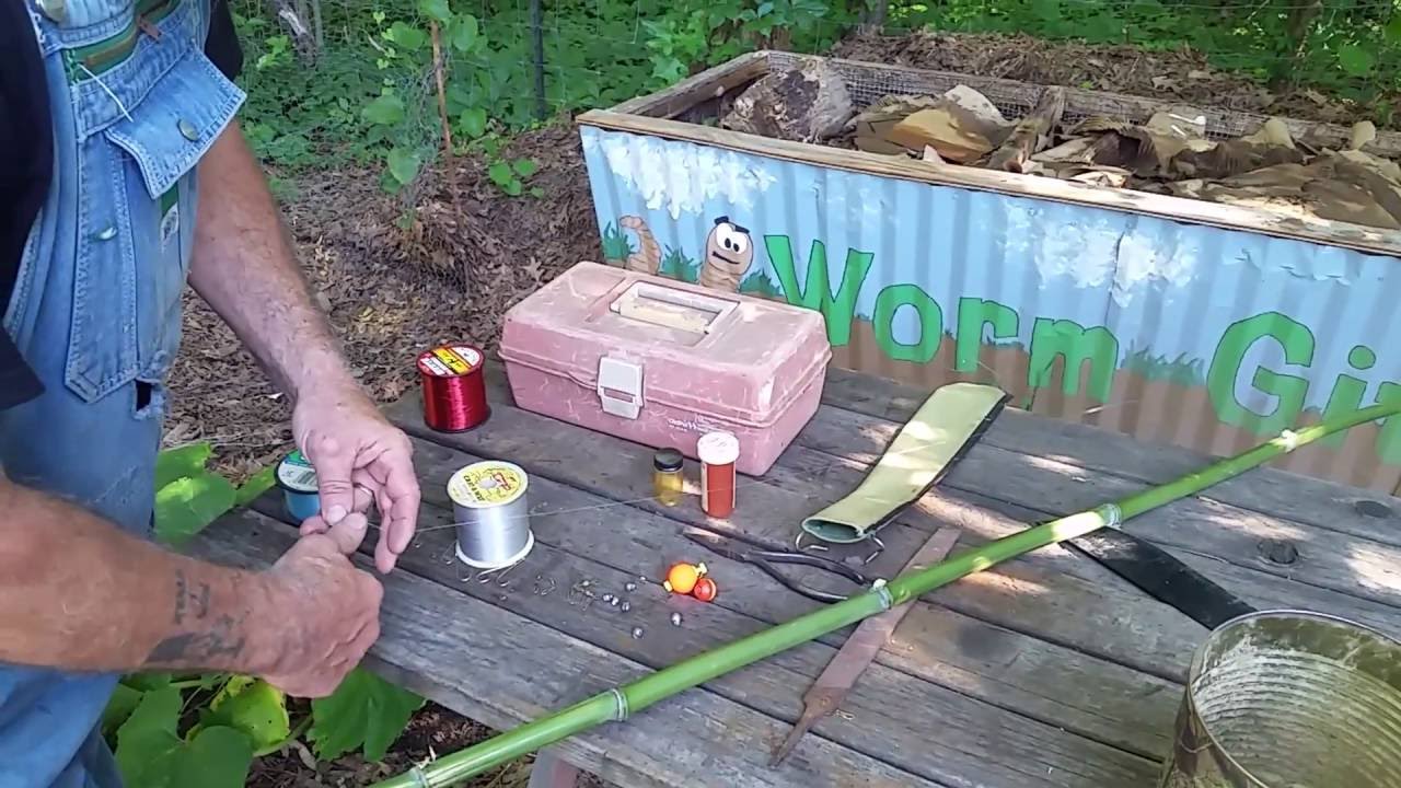 Как сделать удочку из тростника/бамбукового прута своими руками