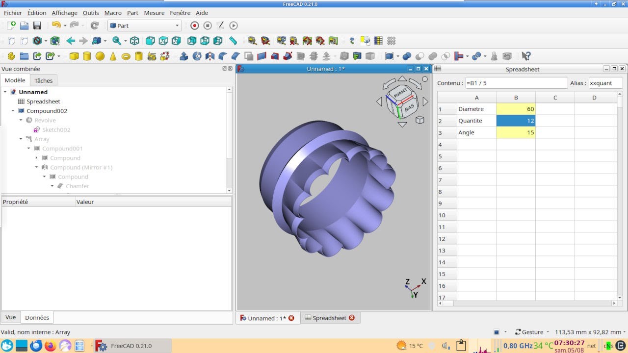 FreeCAD 0.21 : Un emporte-pièce de cuisine