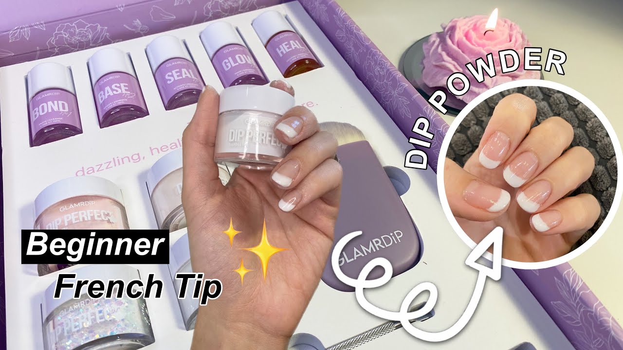 Как наносить пудру для френча для начинающих | с помощью GLAMRDiP ✨