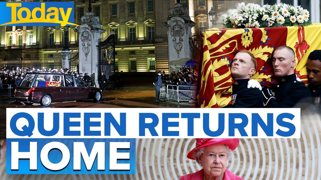 Queen Elizabeth II's coffin comes home at Buckingham Palace | Today Show Australia