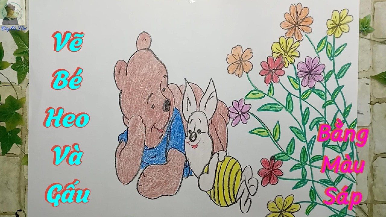 Cách Vẽ Bé Heo Và Bé Gấu Dễ Thương Bằng Màu Sáp | Bé Xem Là Vẽ Được Ngay – Cây Cọ Nhỏ