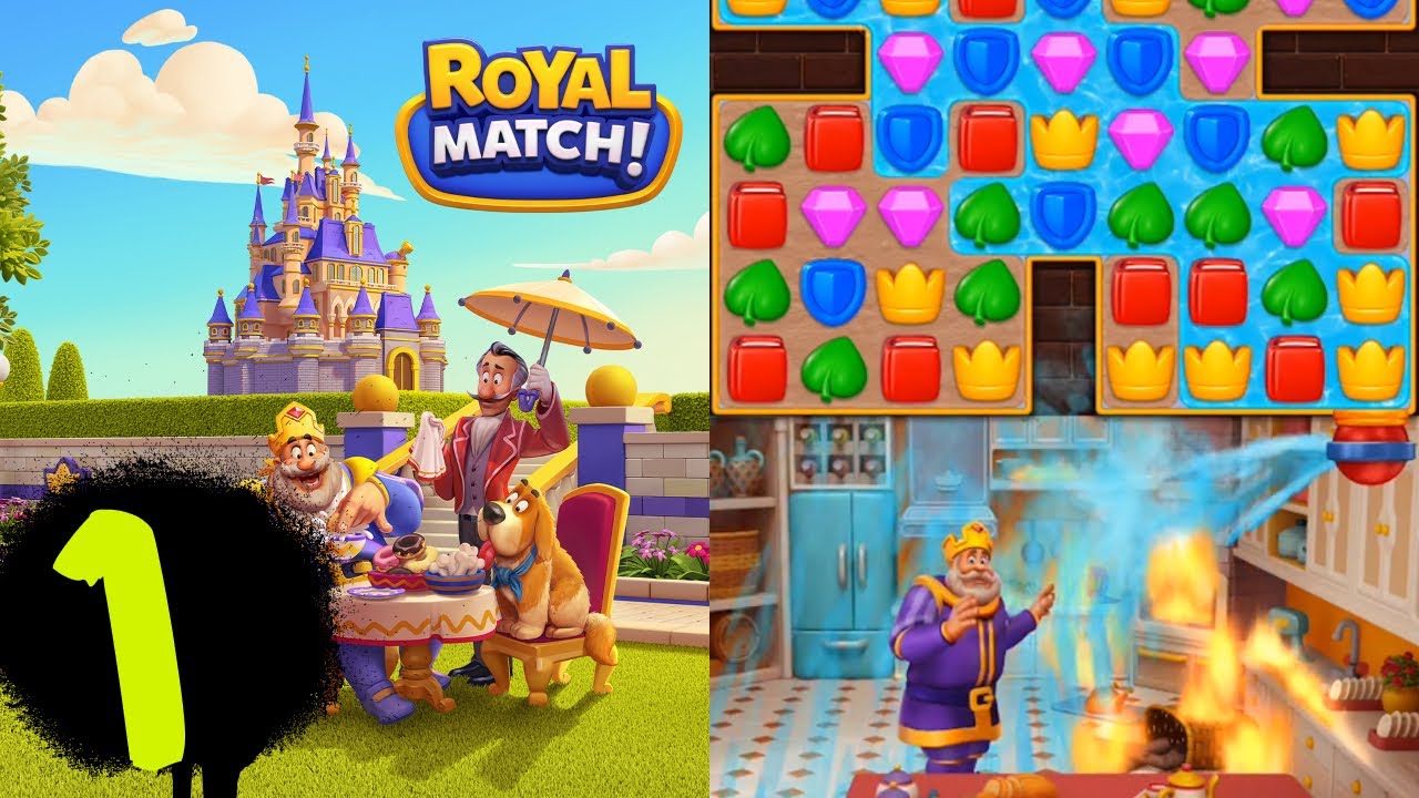 Royal Match #1 | Levels 1-15 & 2 King's Nightmares | Android No Commentary Gameplay Walkthrough