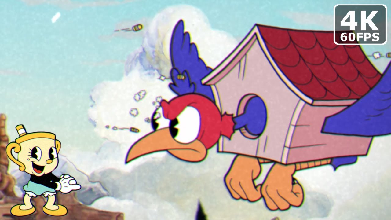 Cuphead | Wally Warbles Boss Fight (Ms. Chalice, DLC Weapons)