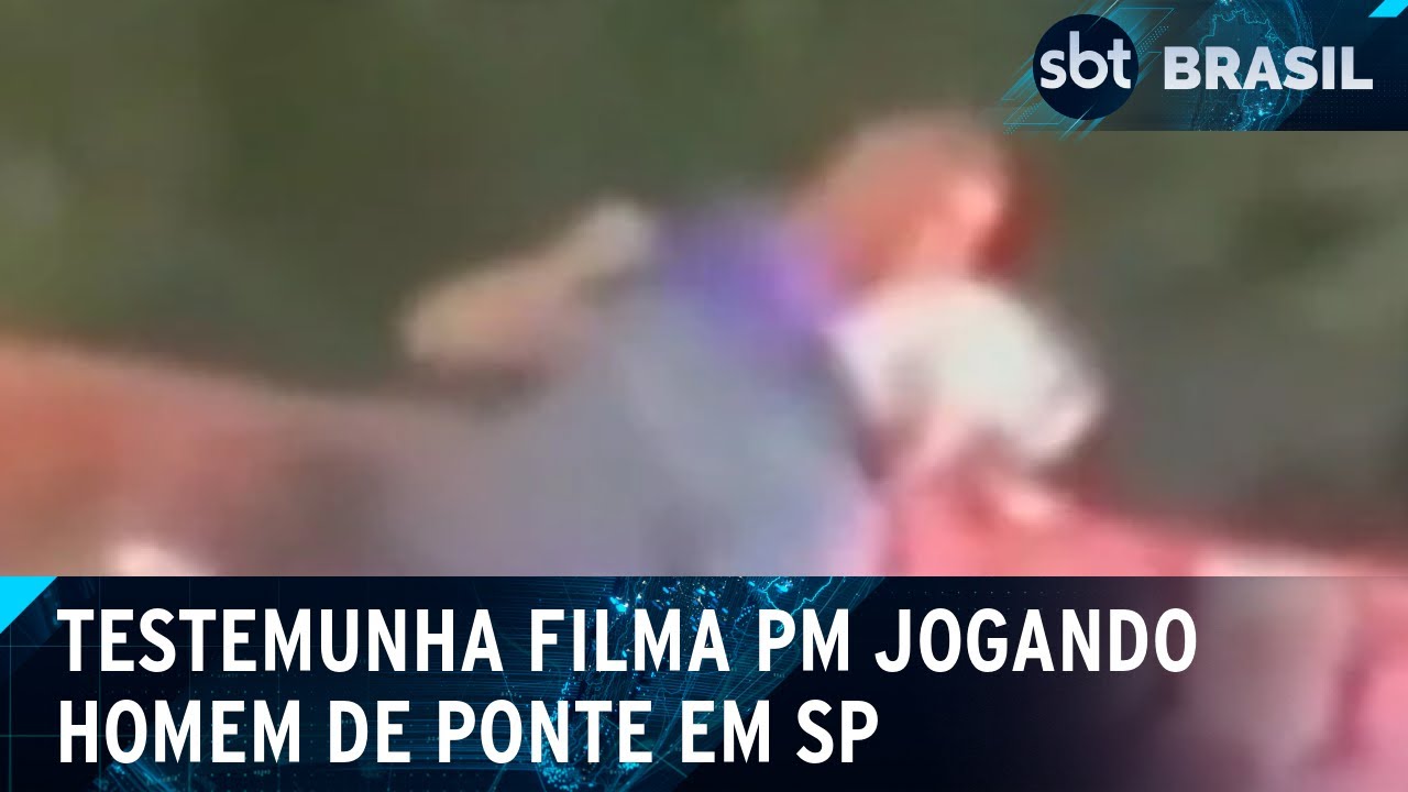 PM &eacute; flagrado jogando homem de ponte na zona sul de S&atilde;o Paulo | SBT Brasil (03/12/24)