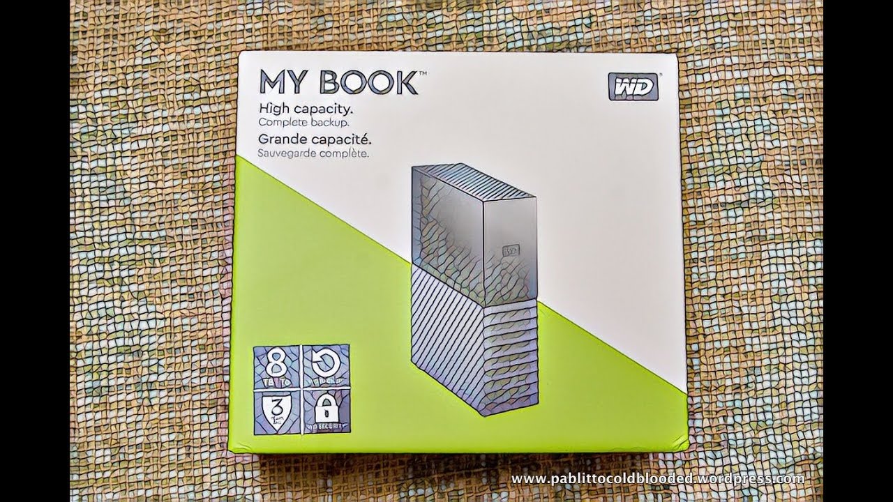 Распаковка: внешний жесткий диск WD My Book Desktop емкостью 8 ТБ, USB 3.0.