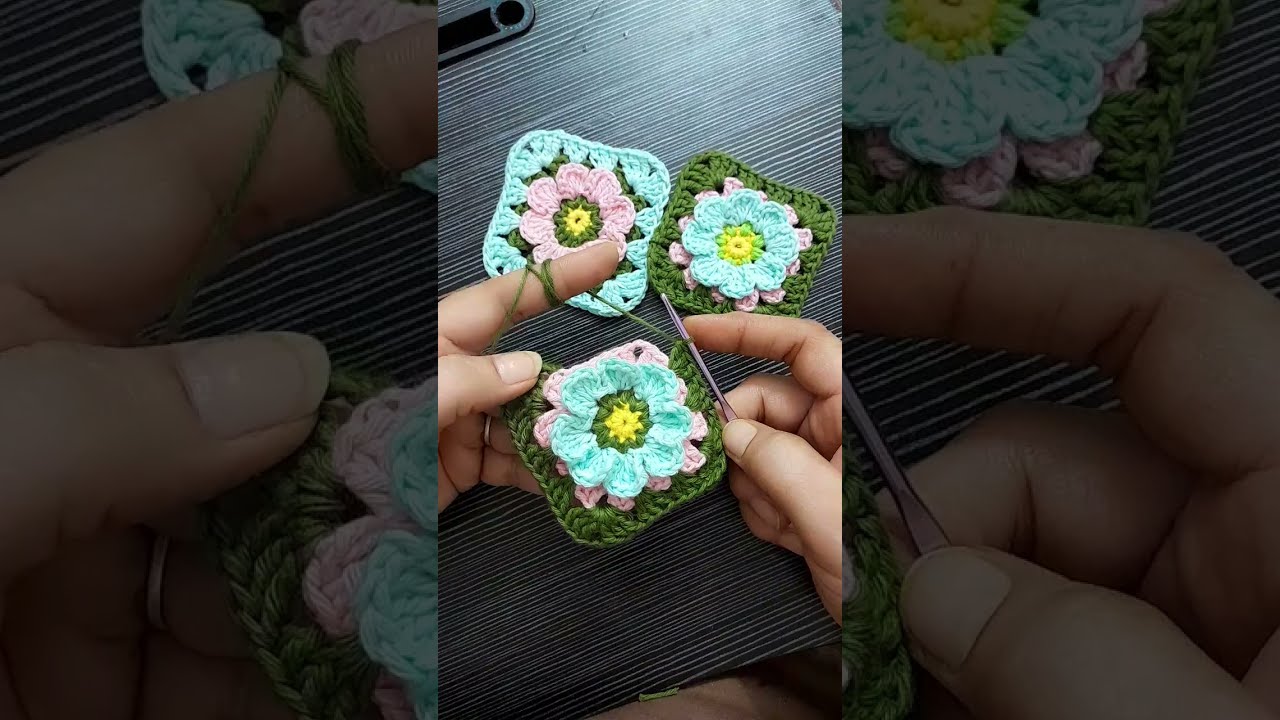 new granny square crochet pattren/tutorial #crochet #design #knitting #handmade #diycroch&ecirc; #share