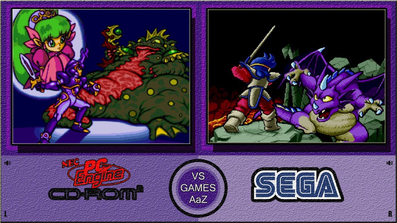 The Dynastic Hero VS Wonder Boy in Monster World(PC Engine CD)VS(Mega Drive)  comparison graphics