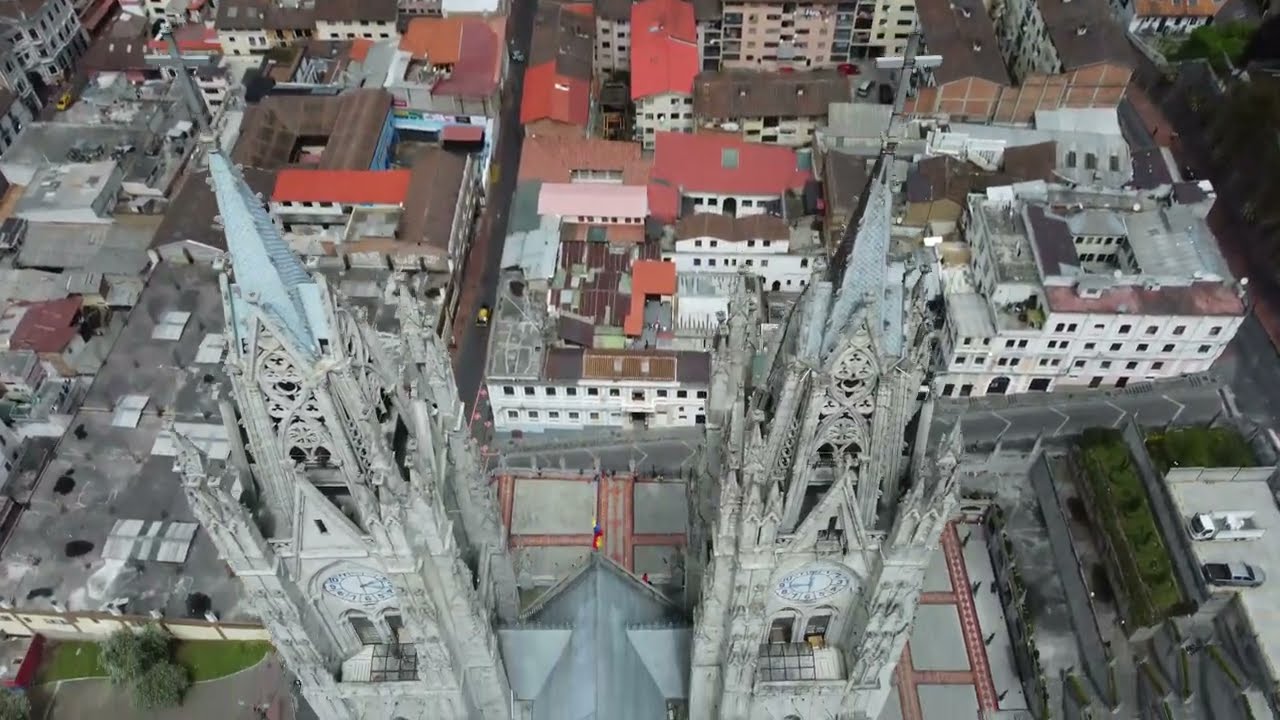 Bas&iacute;lica del Voto Nacional en Dron in 4K
