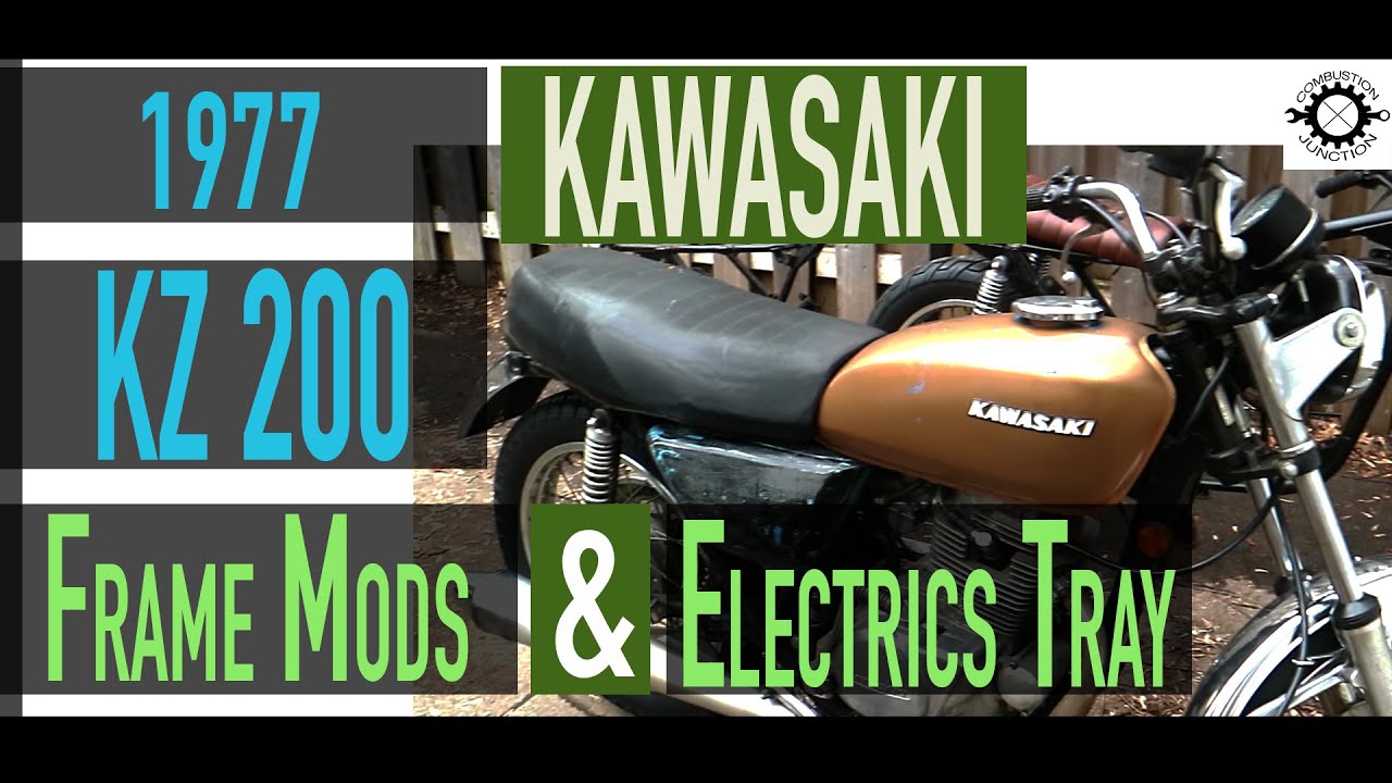 KAWASAKI KZ200 CAFE RACER BUILD Pt2 - Frame Cutting, Seat Fitting, Electrics Tray