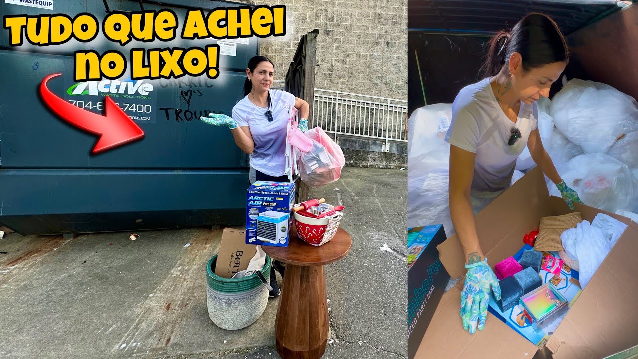 Dumpster Diving! Tudo que achei no lixo dos Estados Unidos!🇺🇸🇺🇸🇺🇸