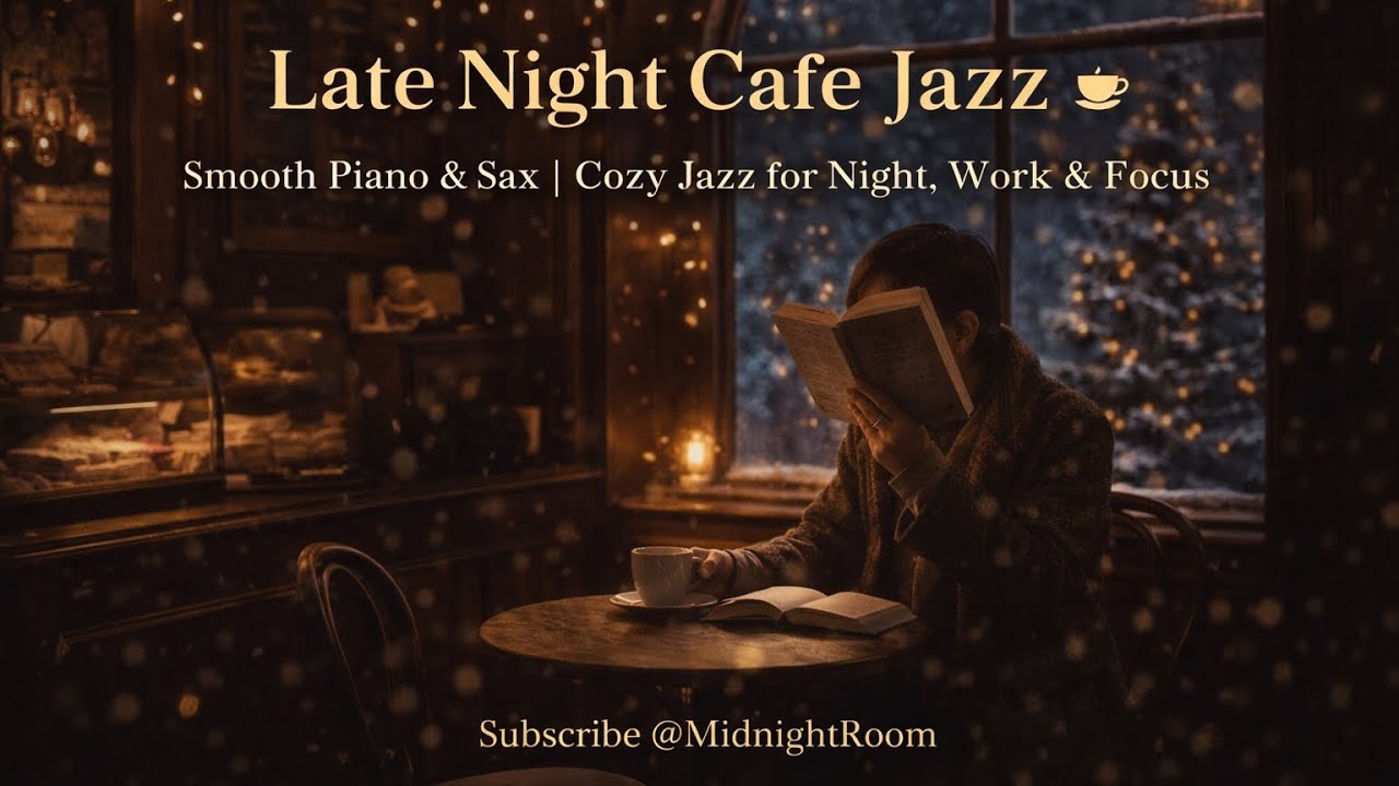 Late Night Cafe Jazz ☕ Smooth Piano & Sax | Cozy Jazz for Night, Work & Focus