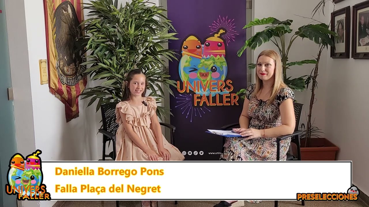 Candidata Infantil Daniella Borrego Pons Falla Plaça del Negret