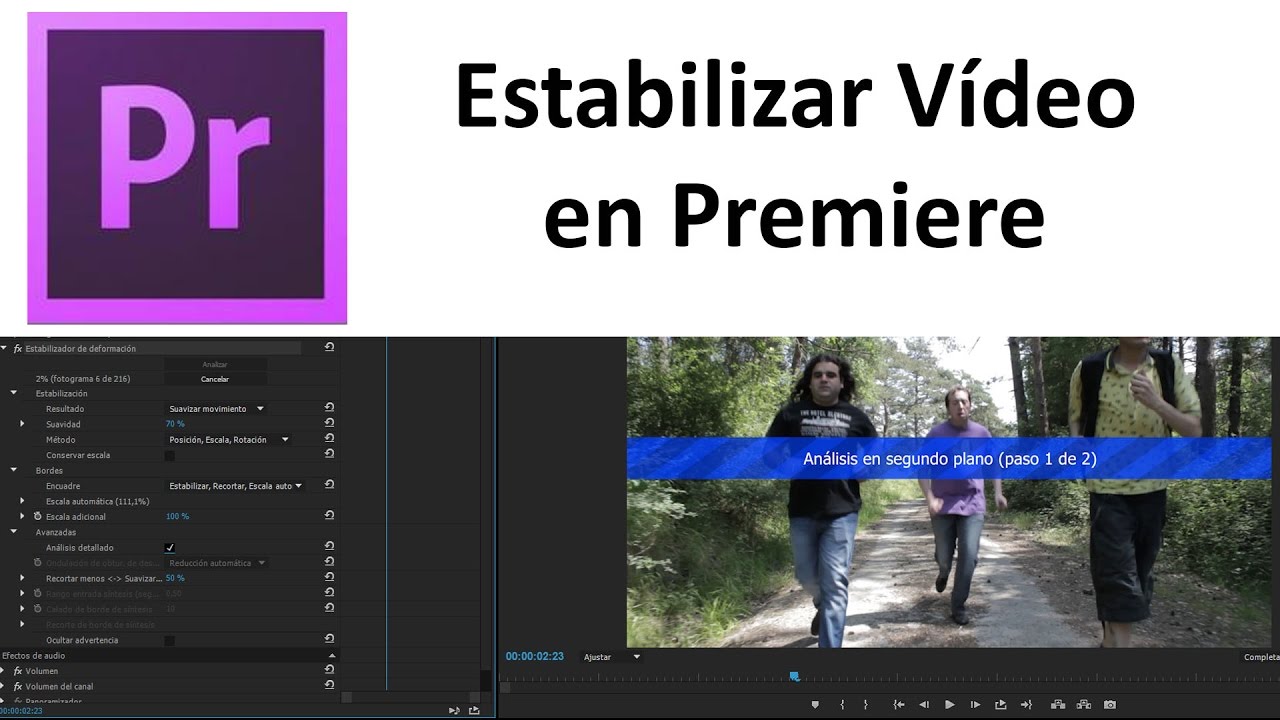 Tutorial Estabilizar Movimiento en Premiere Pro