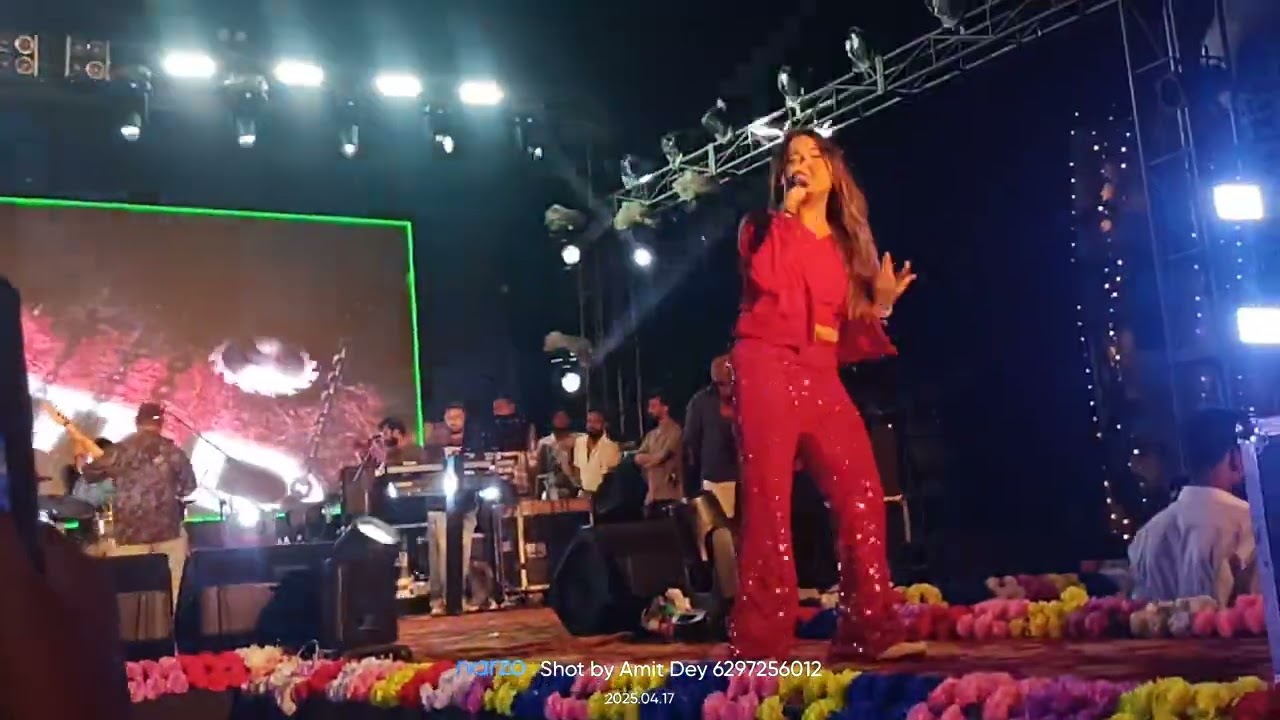 Senjuti das ramnagar college program ❣️ #hilight #dance #live #sound #nightprogram