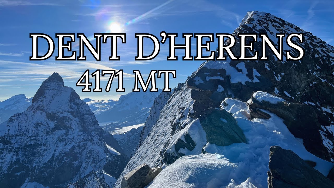 Dent d'Hérens - 4171 mt - Via Cresta Tiefenmatten da Place Moulin (Bionaz - AO) 4K