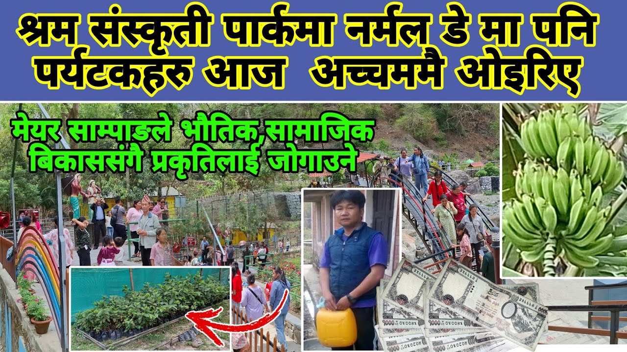 श्रम संस्कृती पार्कमा नर्मल डे मा पनि पर्यटकहरु आज  अच्चममै ओइरिए,मेयर साम्पाङ विकास प्राकृति विकास