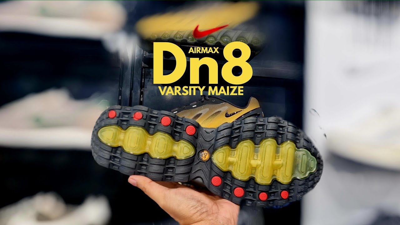 Nike Air Max DN8 2026 On Hand Look – Black and Varsity Maize Sneaker