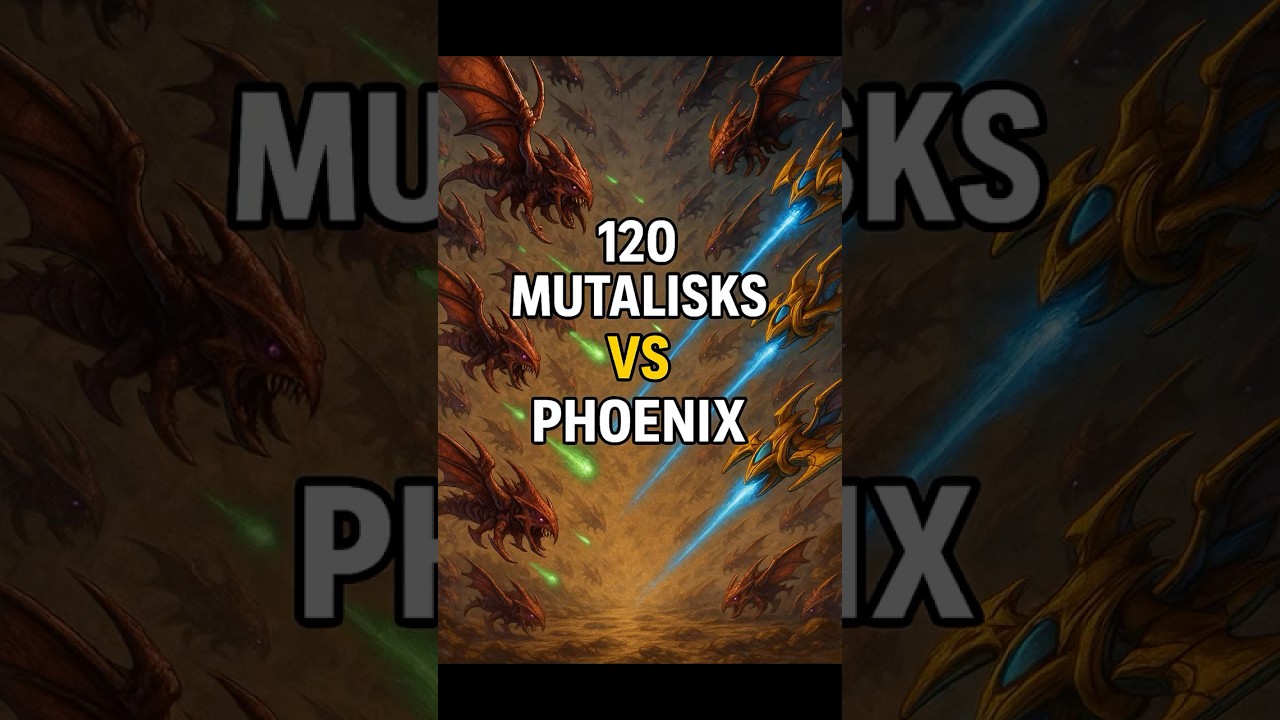 Wow 120 Mutalisk vs 80 Phoenix? Who Will Win.,? #sc2shorts #games #starcraft2