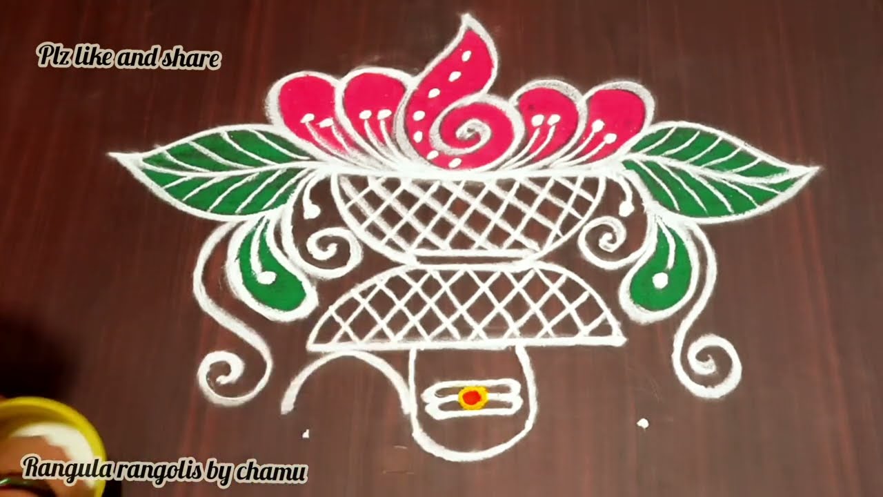 shivaratri muggulu/maha shivaratri special/traditional rangoli/shivaratri kolams