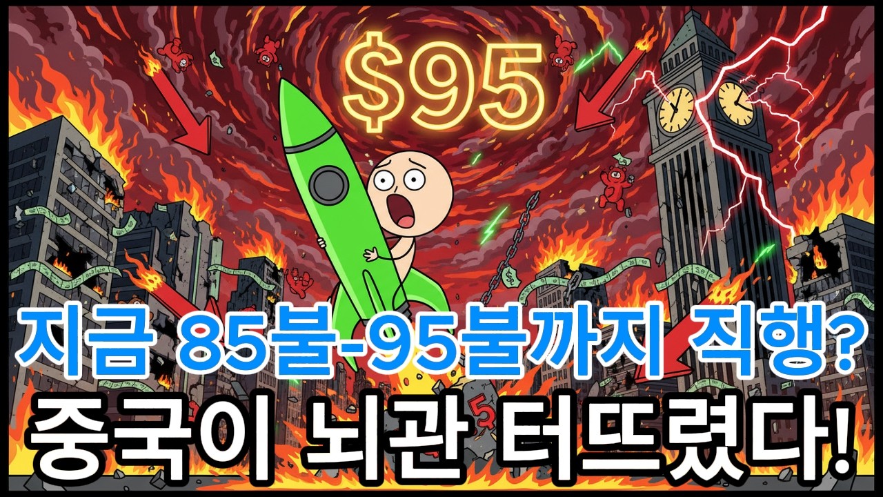 [2월 11일 밤] 중국발 '대량 매수'가 83.5불 뇌관을 건드렸다! (새벽 1시 국채 쇼크 + 공매도 대학살 = 오늘 밤 95불 직행?)