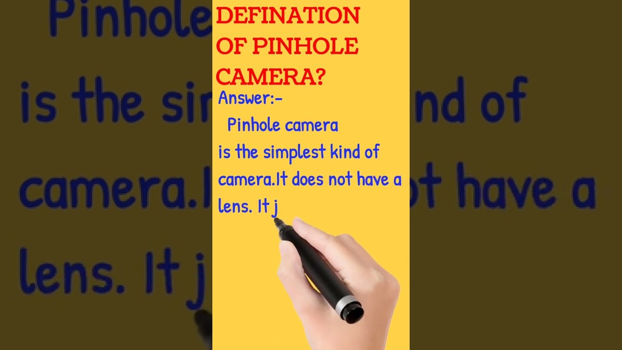 Definition of Pinhole camera? /#shorts /#definition .