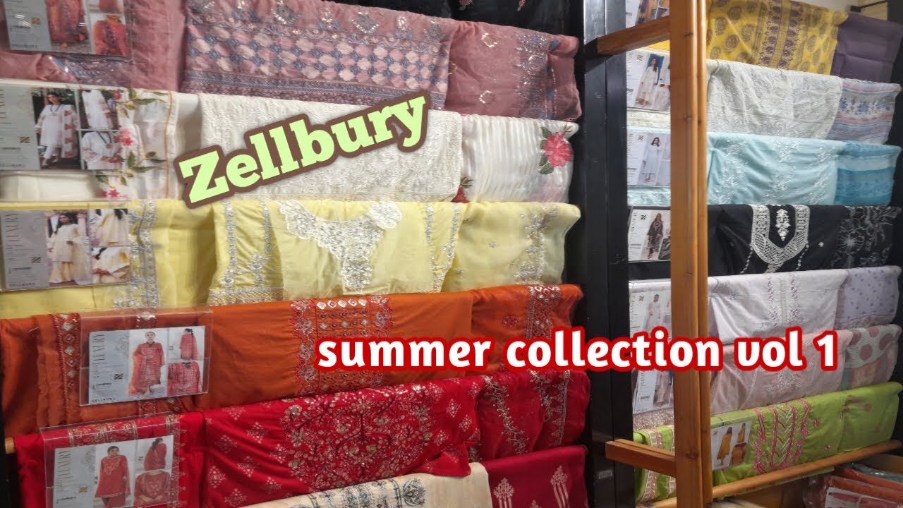 Zellbury stitched & unstitched summer collection vol 1 . embroidered lawn dresses in lowest prices