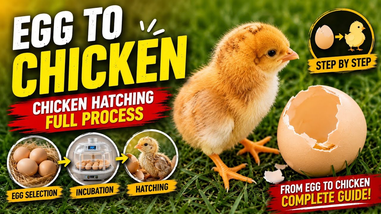 Egg To Chicken - Chicken Hatching From Egg Time lapse Video