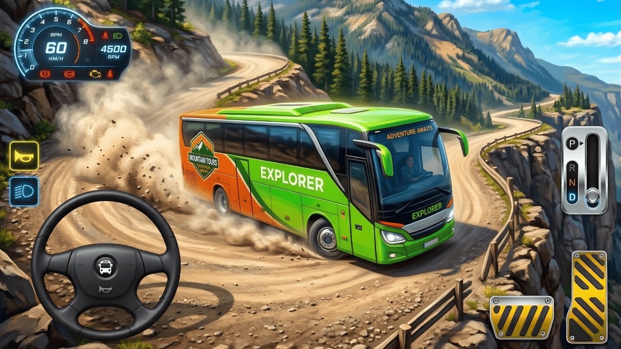 Offroad Bus Game Bus Sim 3D - Village Passenger Transport - Android Gameplay
