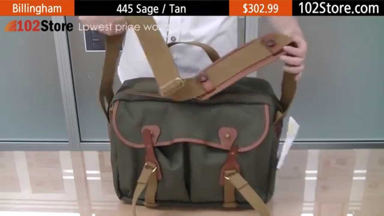 Billingham 445 Camera Shoulder Bag   Sage FibreNyte  Tan Leather Review