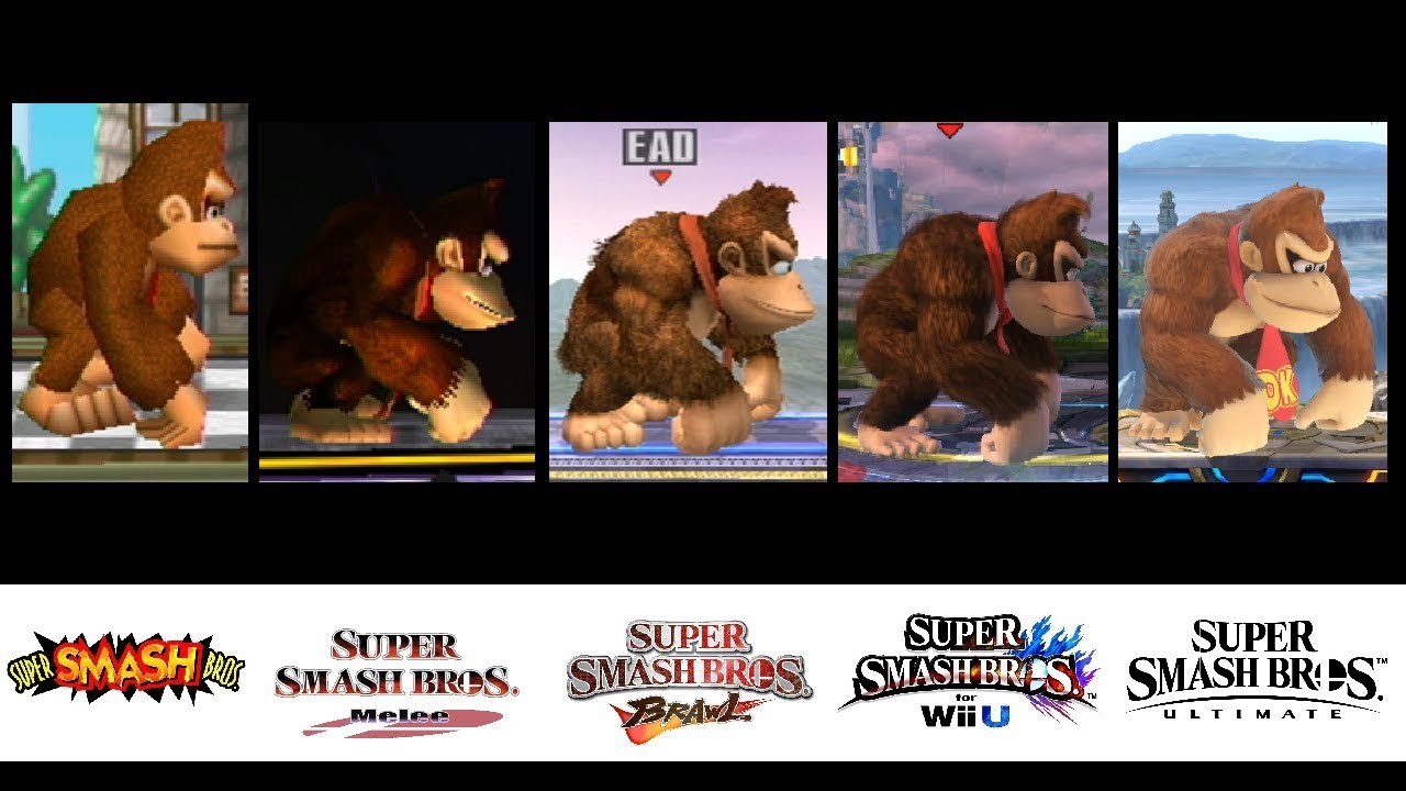 Evolution of Donkey Kong's Moveset in Super Smash Bros. (1999-2018)