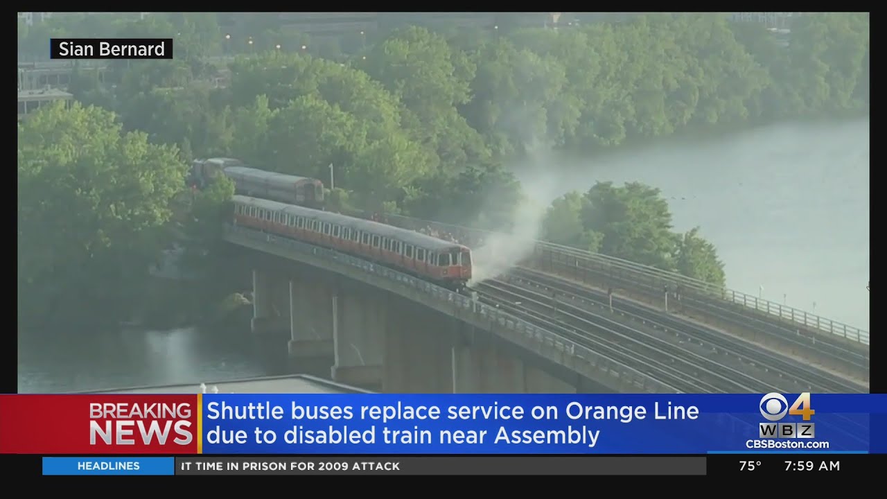 Passengers escape burning Orange Line train on bridge above Mystic River