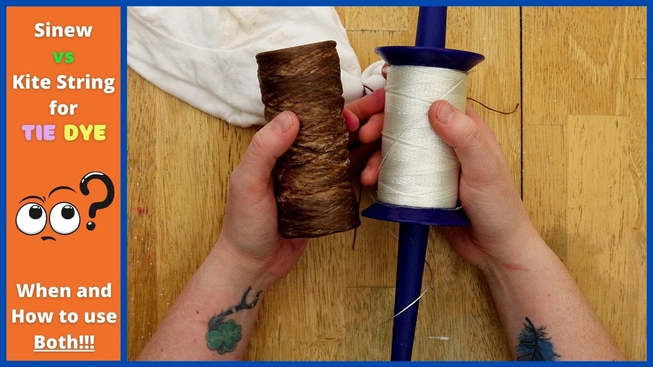 Tie Dye: Tying Techniques Tutorial (Sinew vs Kite String)