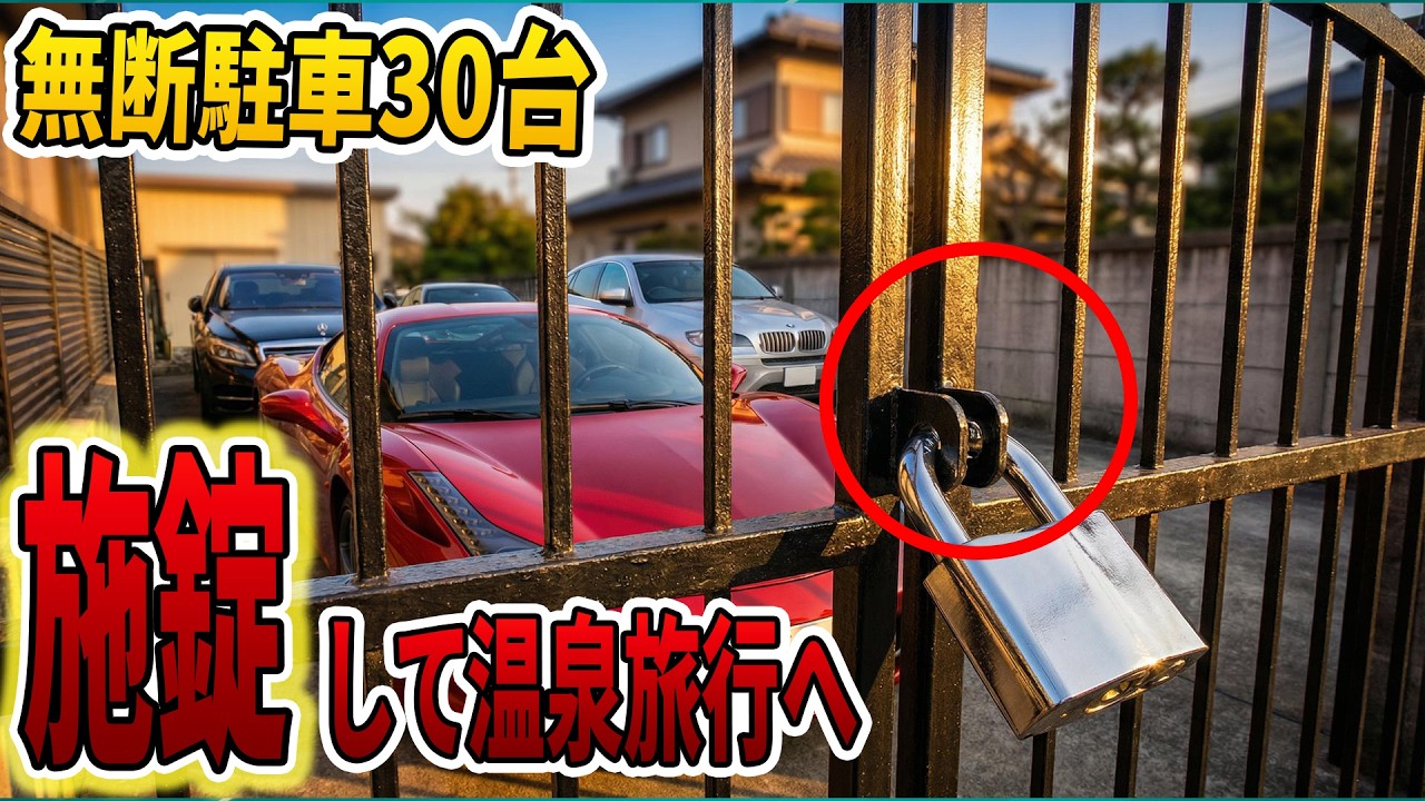 無断駐車30台に施錠して温泉旅行へ…翌日帰宅した72歳が見た光景が衝撃だった