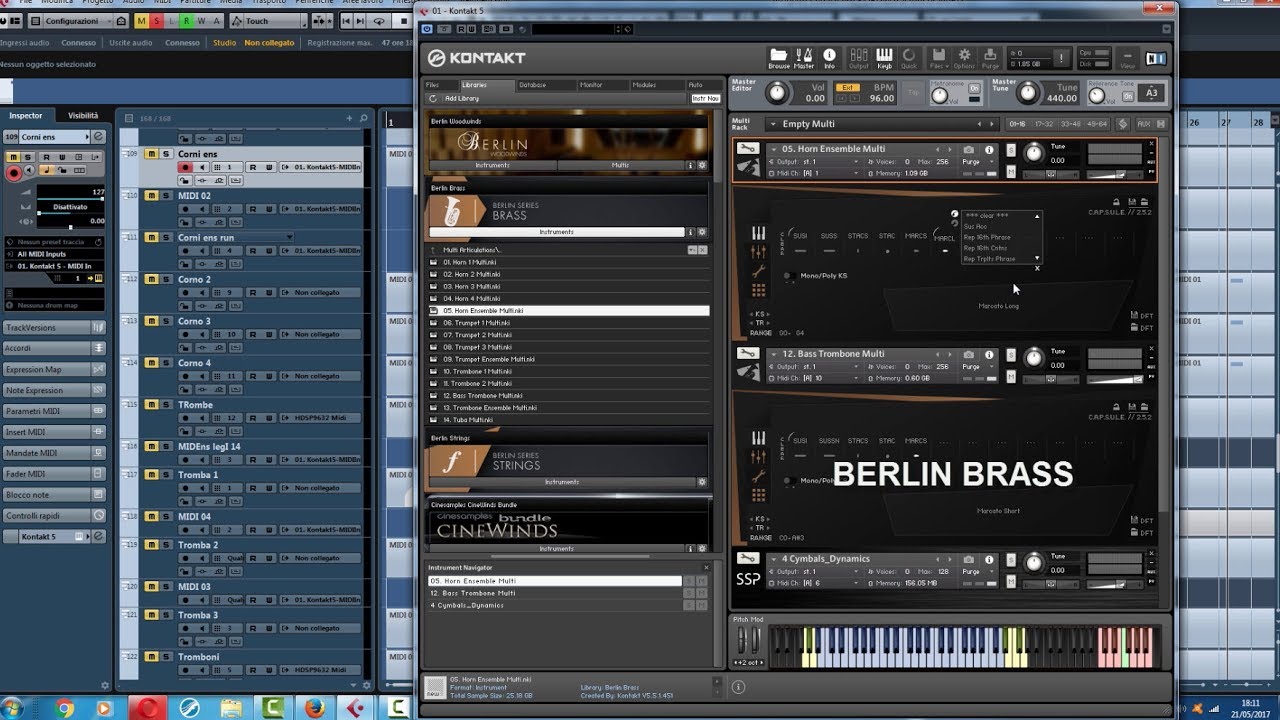 Corso Intensivo di Orchestrazione Virtuale (Berlin Brass - Cinematic Studio Strings)