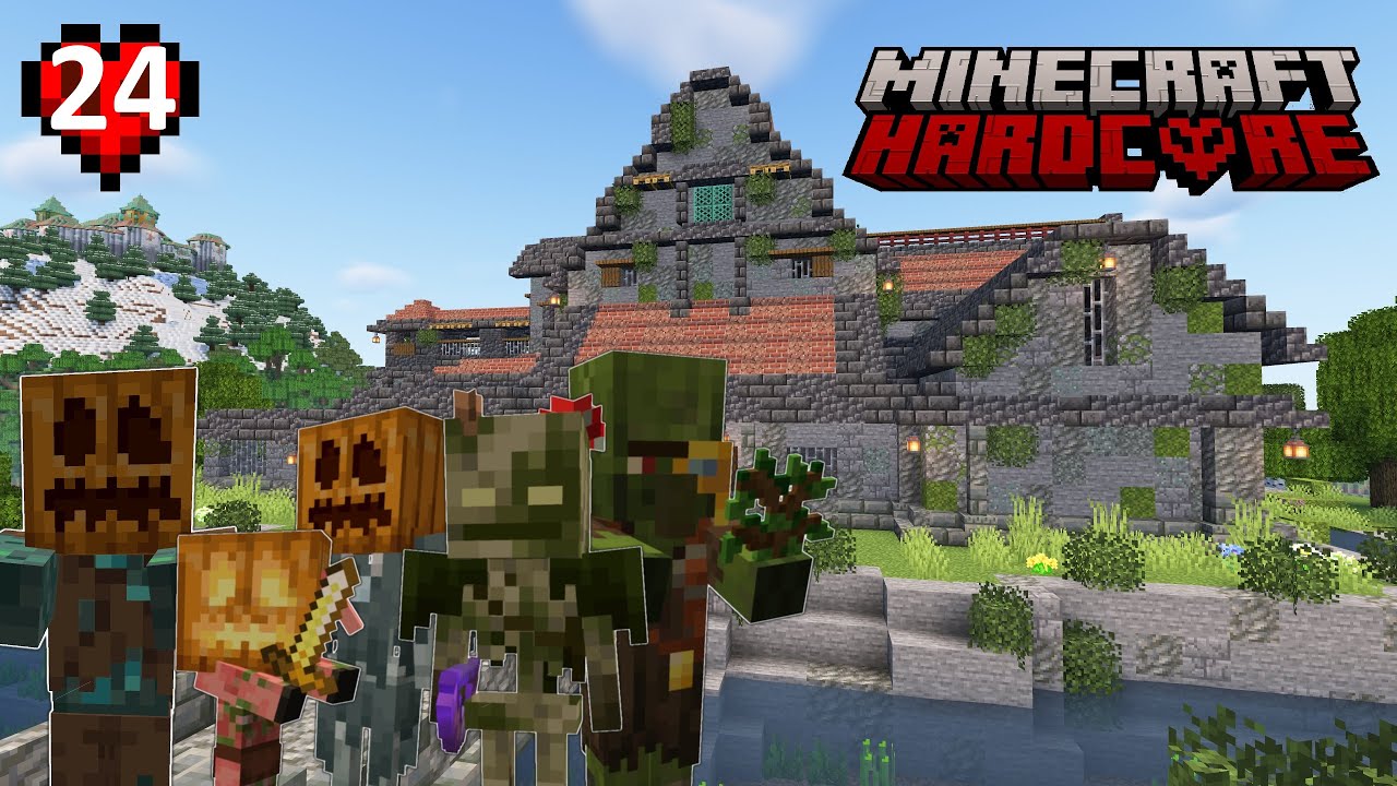 Collecting Mobs And Finishing Builds Part 1 -  ep24 -  HARCORE MINECRAFT SURVIVAL FOREVER WORLD