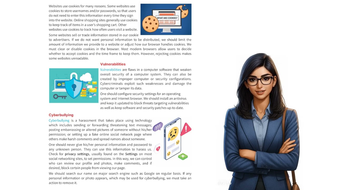 Computer 7 Chapter 5 Cyberthreat and Safety | learning kids video | Future Star