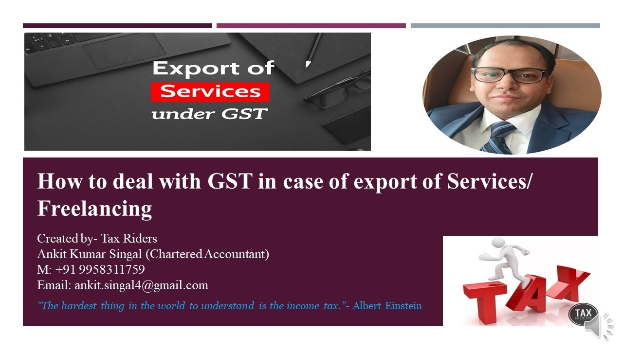 How to deal with gst in case of export of services/Freelancing