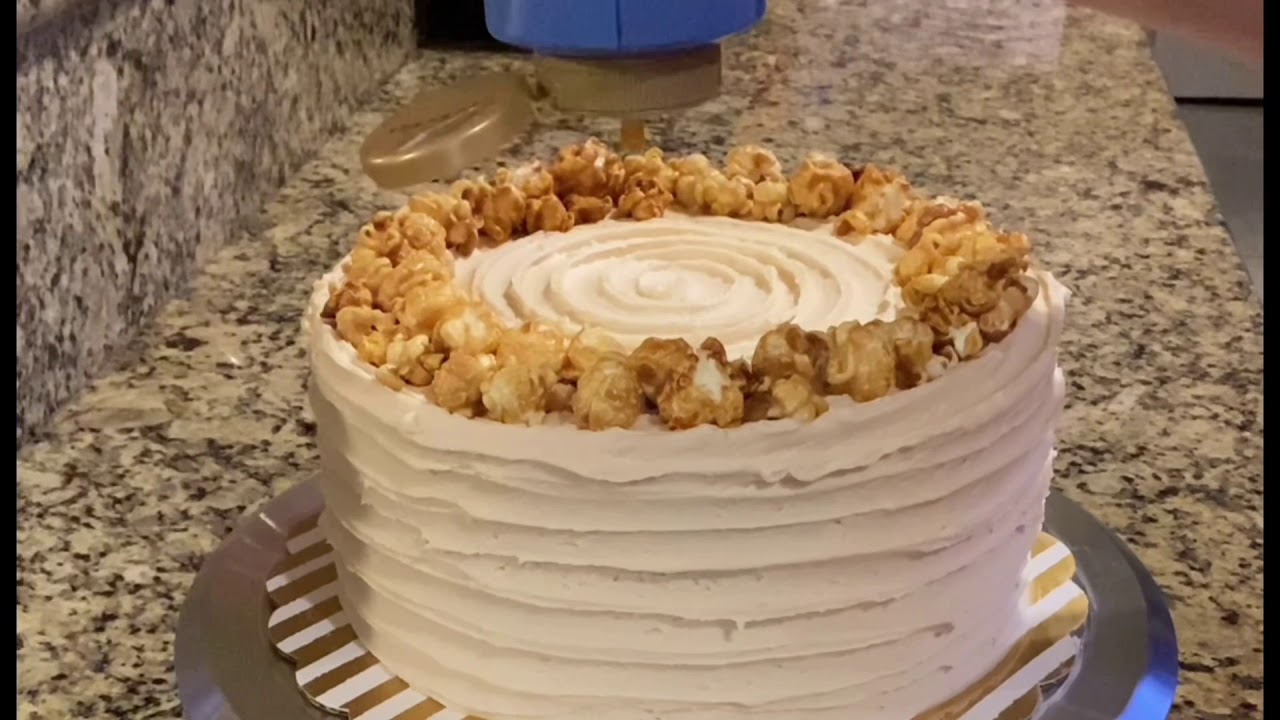 Salted Caramel Popcorn Cake🍿🎂