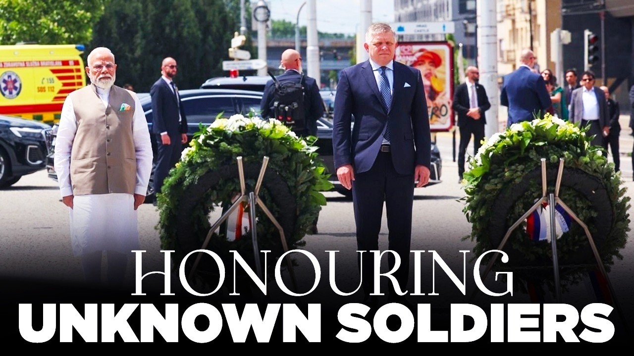 LIVE: PM Modi lays a wreath at the Tomb of the Unknown Soldier in Bratislava, Slovakia